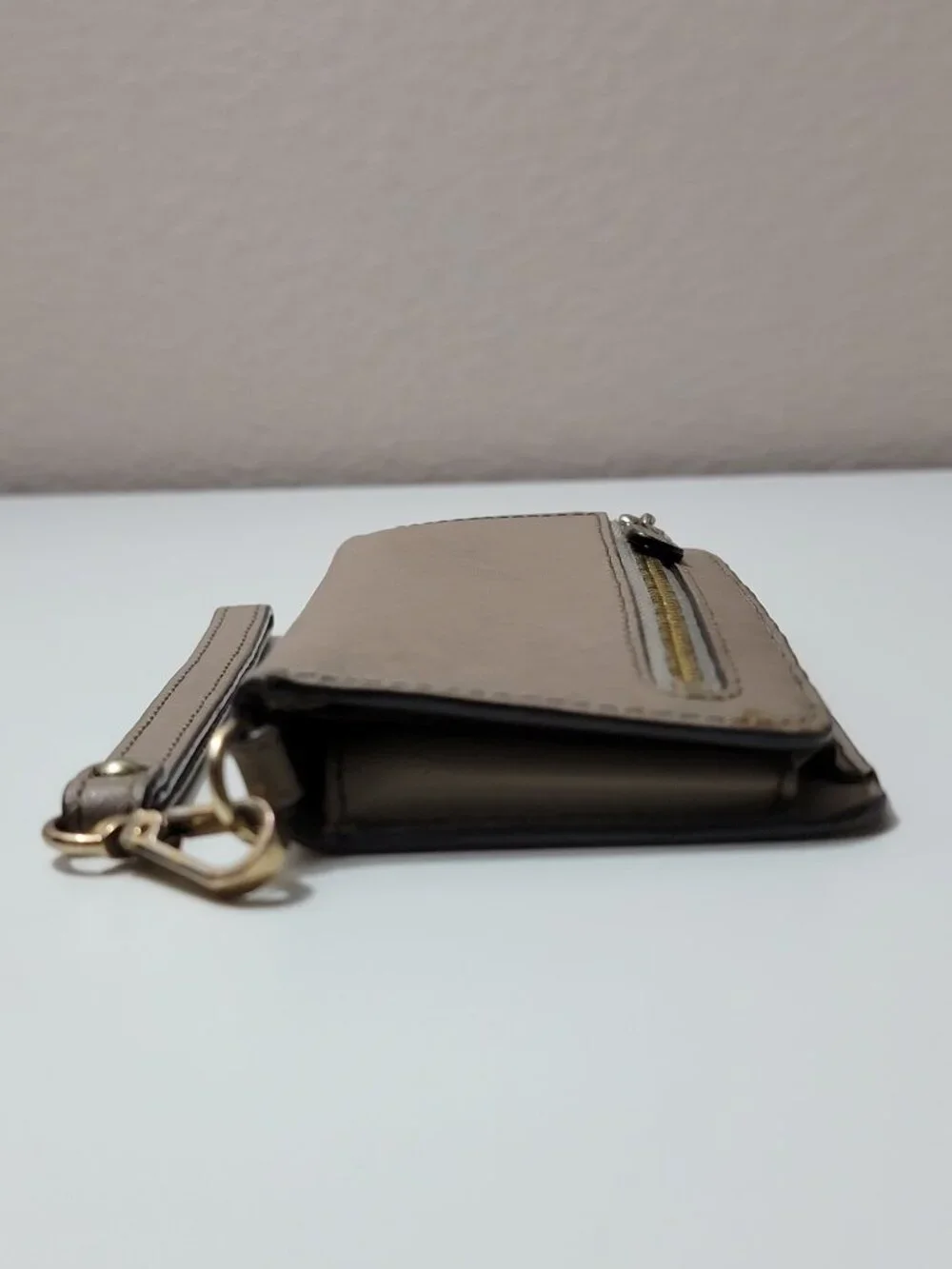 Michael Kors Jet Set Travel Large Flat Phone Case Wristlet Wallet Dark Dune